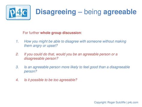 Seven Agreeable Ways to Be Disagreeable .